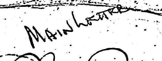Handwritten note reading MAIN HOUSE