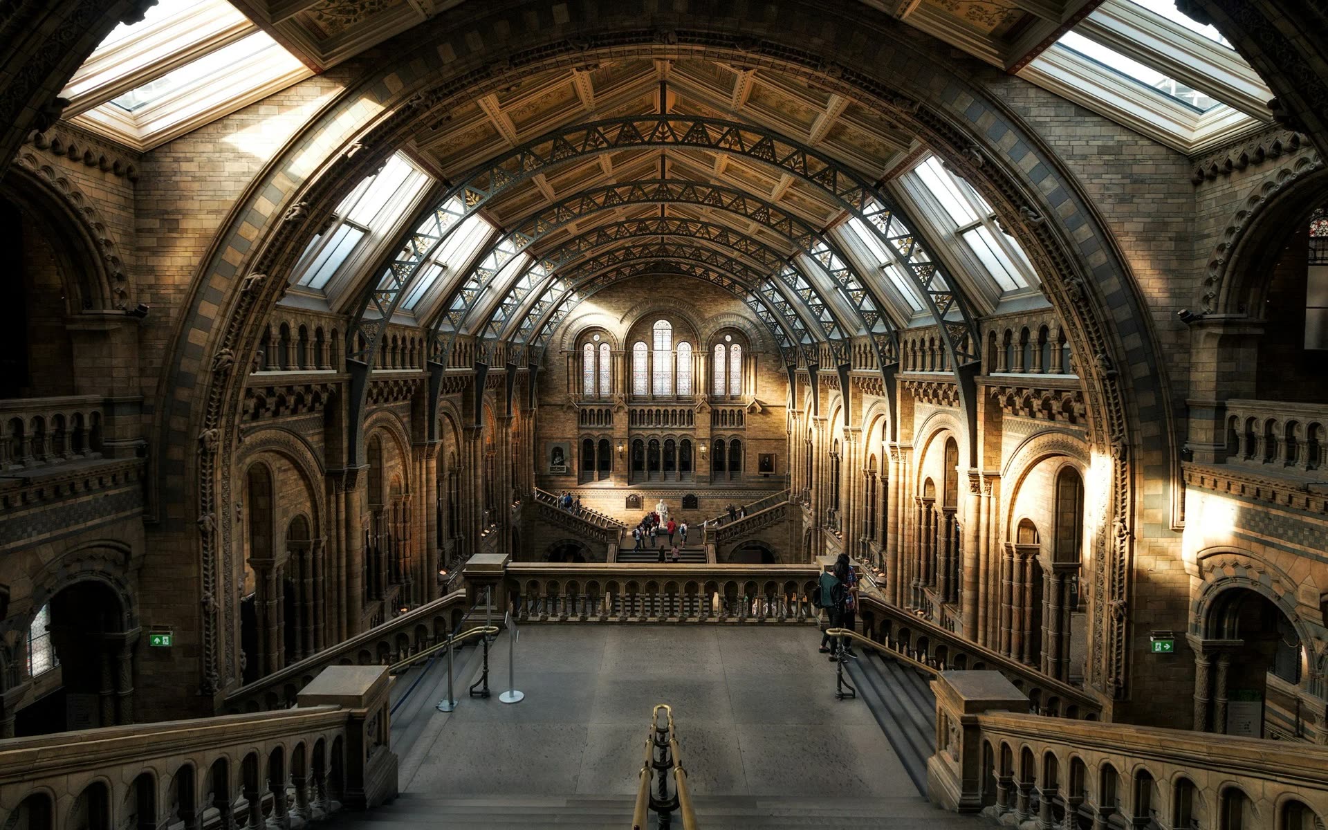 A grand museum hall