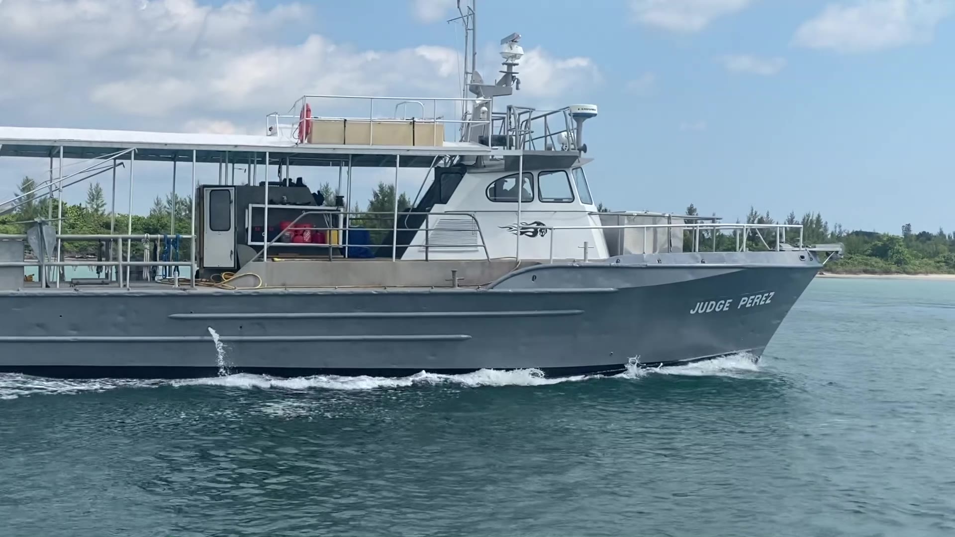 The salvage vessel Judge Perez underway on the Treasure Coast