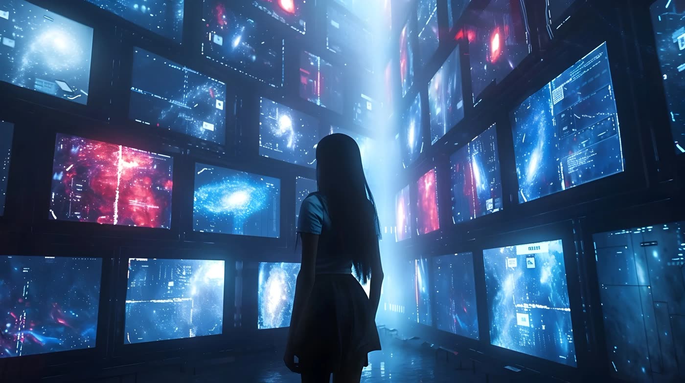 An immersive digital exhibit wall